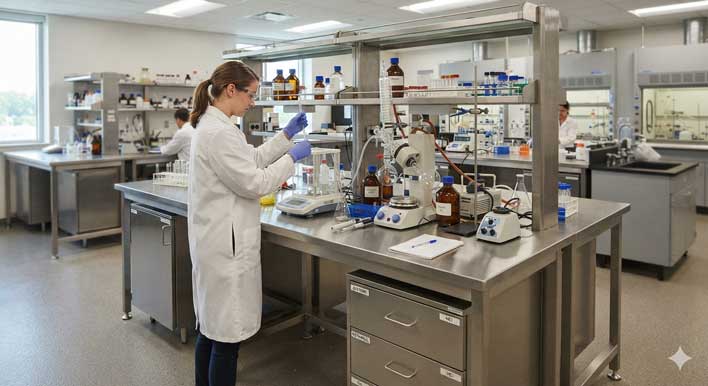 Laboratory Bench - Stainless Steel